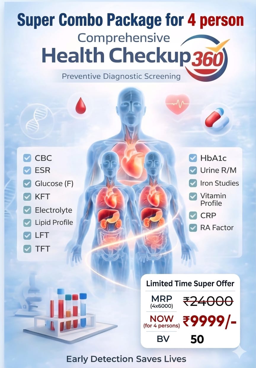 COMBO PACKAGE FOR 4 PERSON FULL BODY HEALTH CHECKUP 
